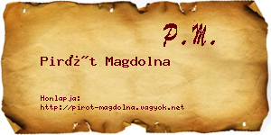 Pirót Magdolna névjegykártya